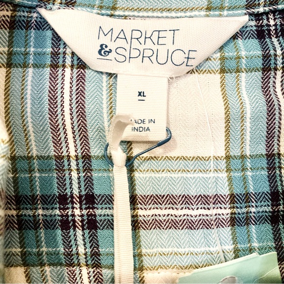 StitchFix Market & Spruce Jillianne Plaid Shirt SZ XL - Picture 5 of 8